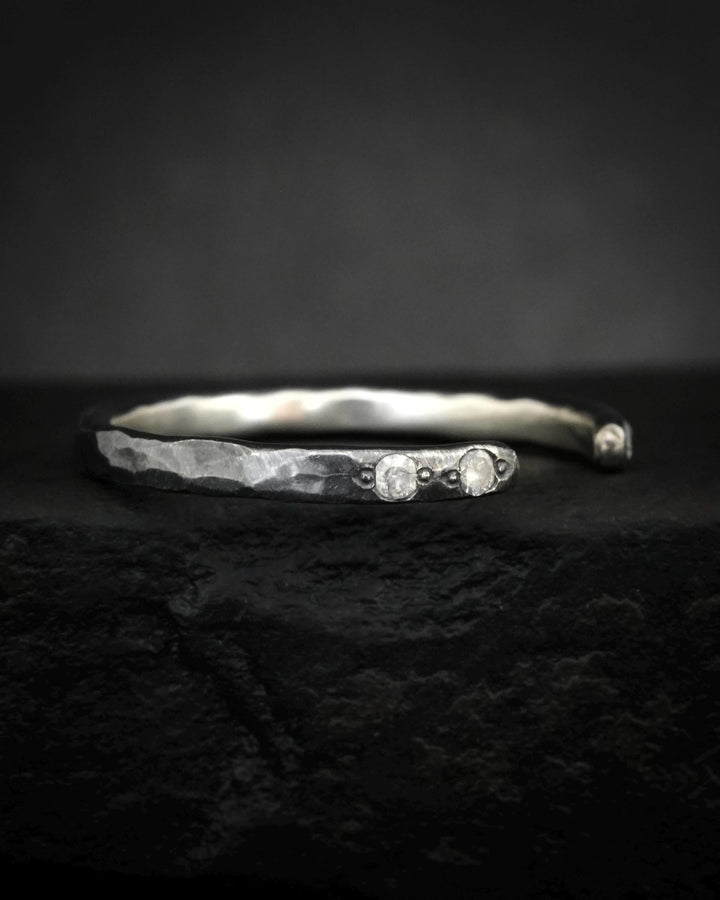 Wide Adjustable Diamond Spacer Ring