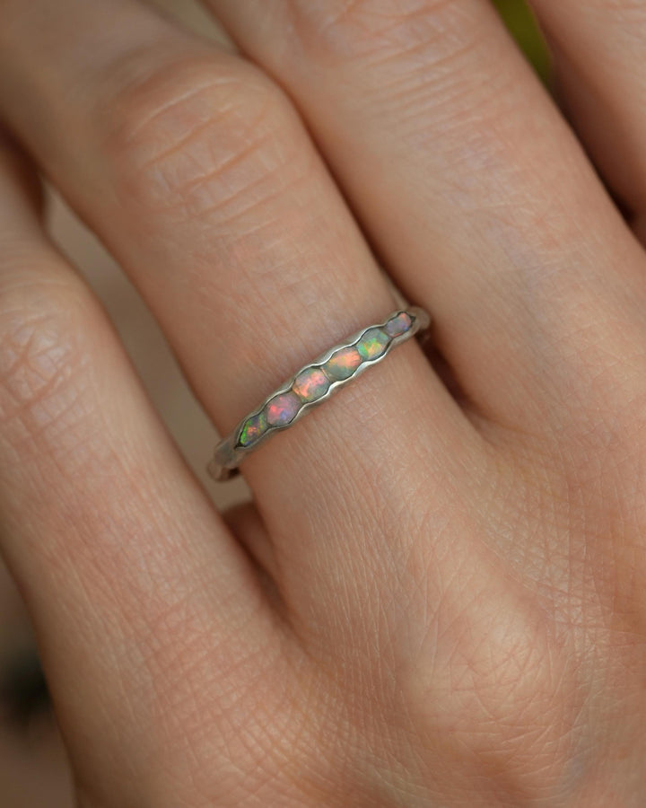 Raw Australian Opal Gold Ring