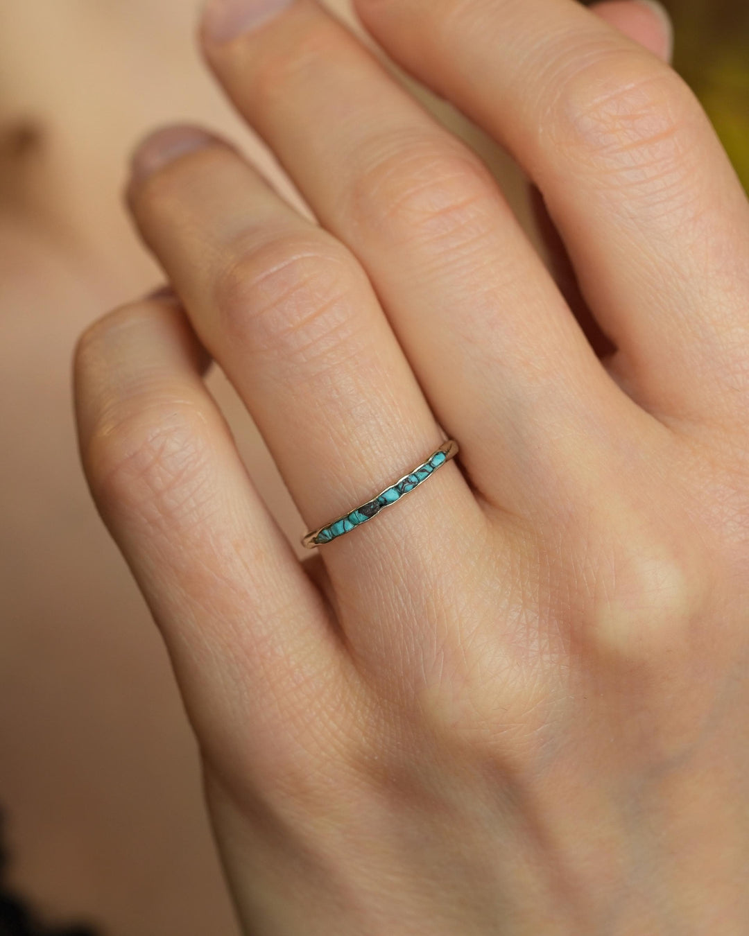 Skinny Raw Turquoise Band