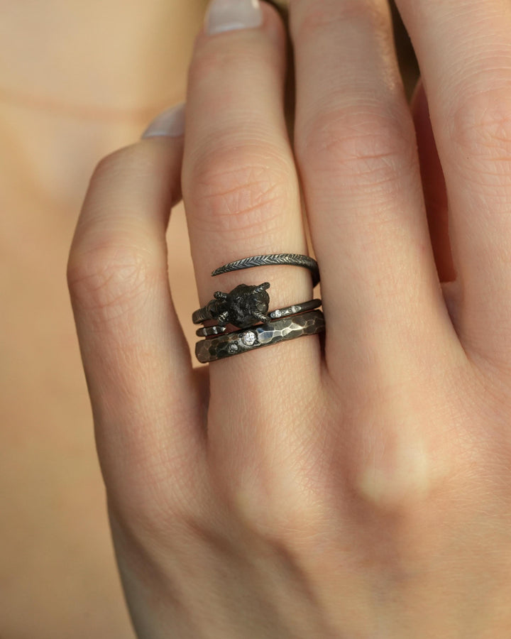 Hammer Textured Diamond Band