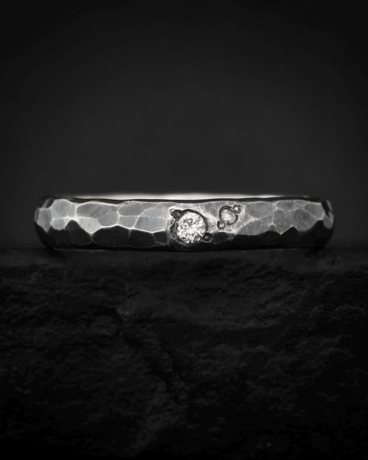 Hammer Textured Diamond Band