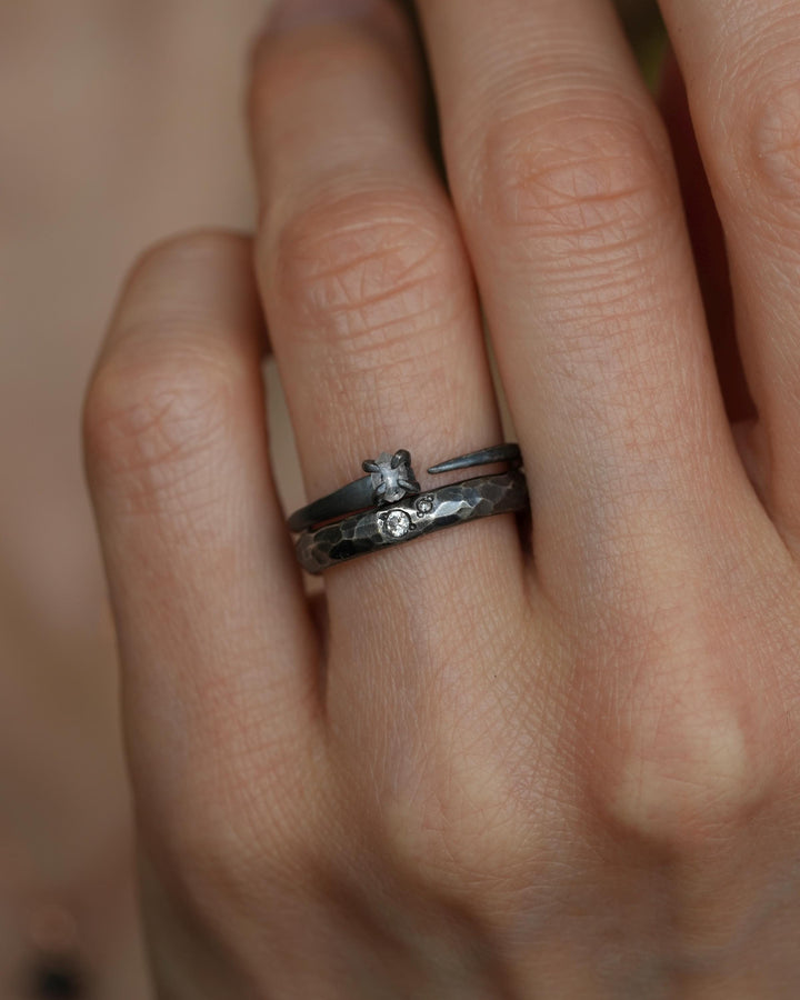 Herkimer Horseshoe Nail Ring