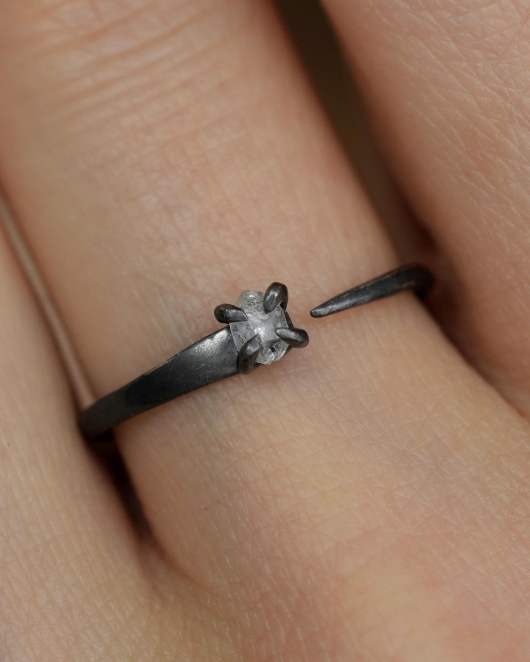 Herkimer Horseshoe Nail Ring