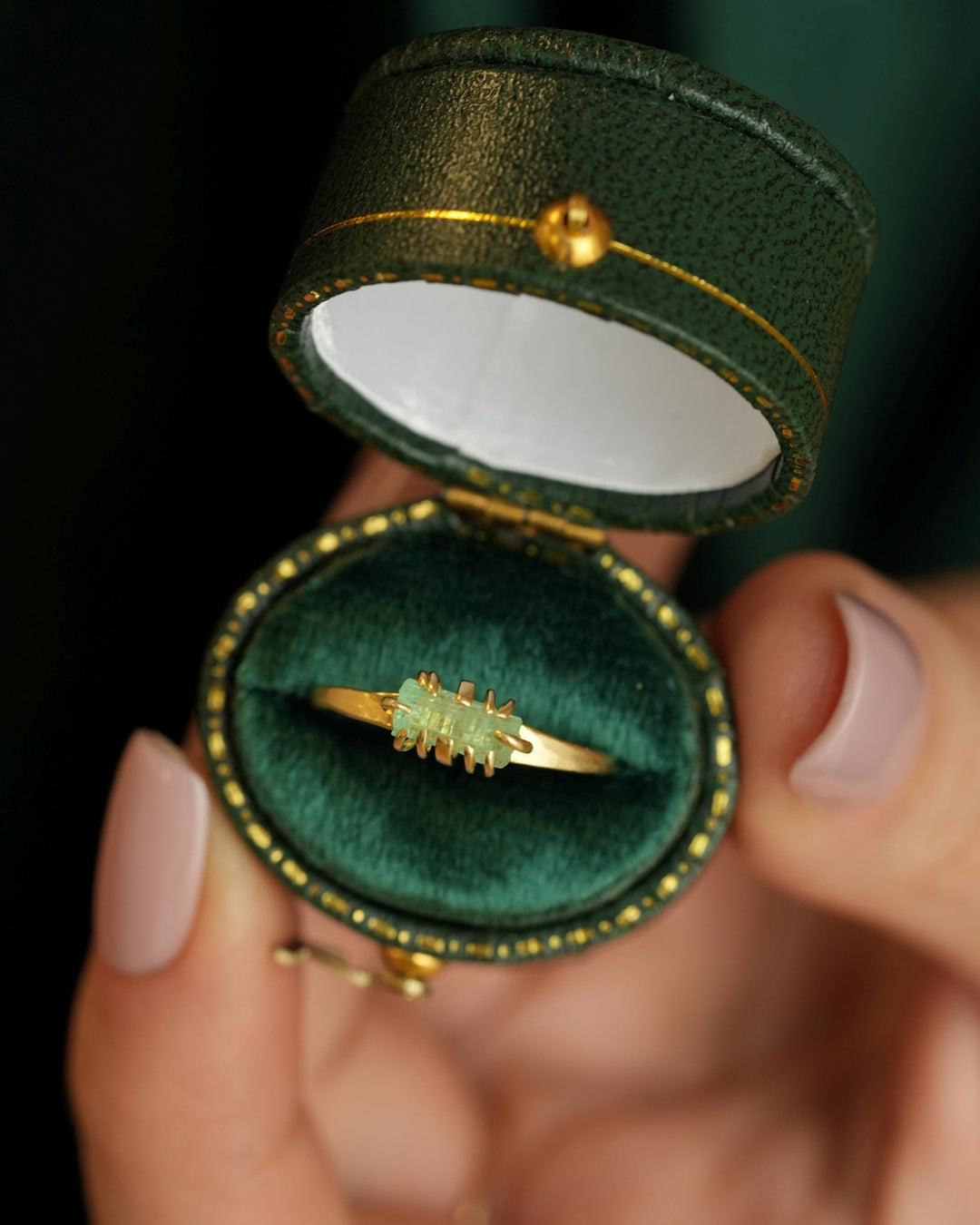 Emerald Crystal Ring