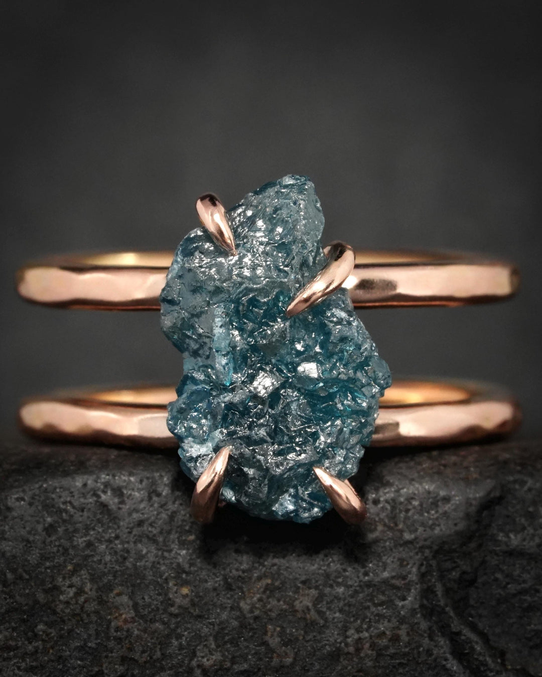 Blue Diamond Ring Set US 6