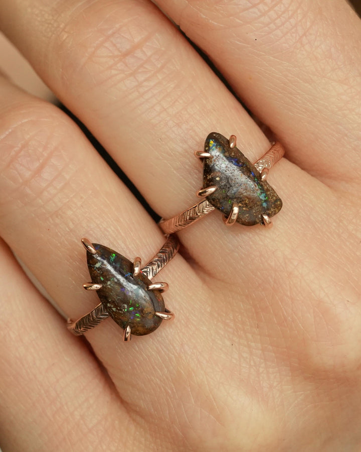 Boulder Opal Ring