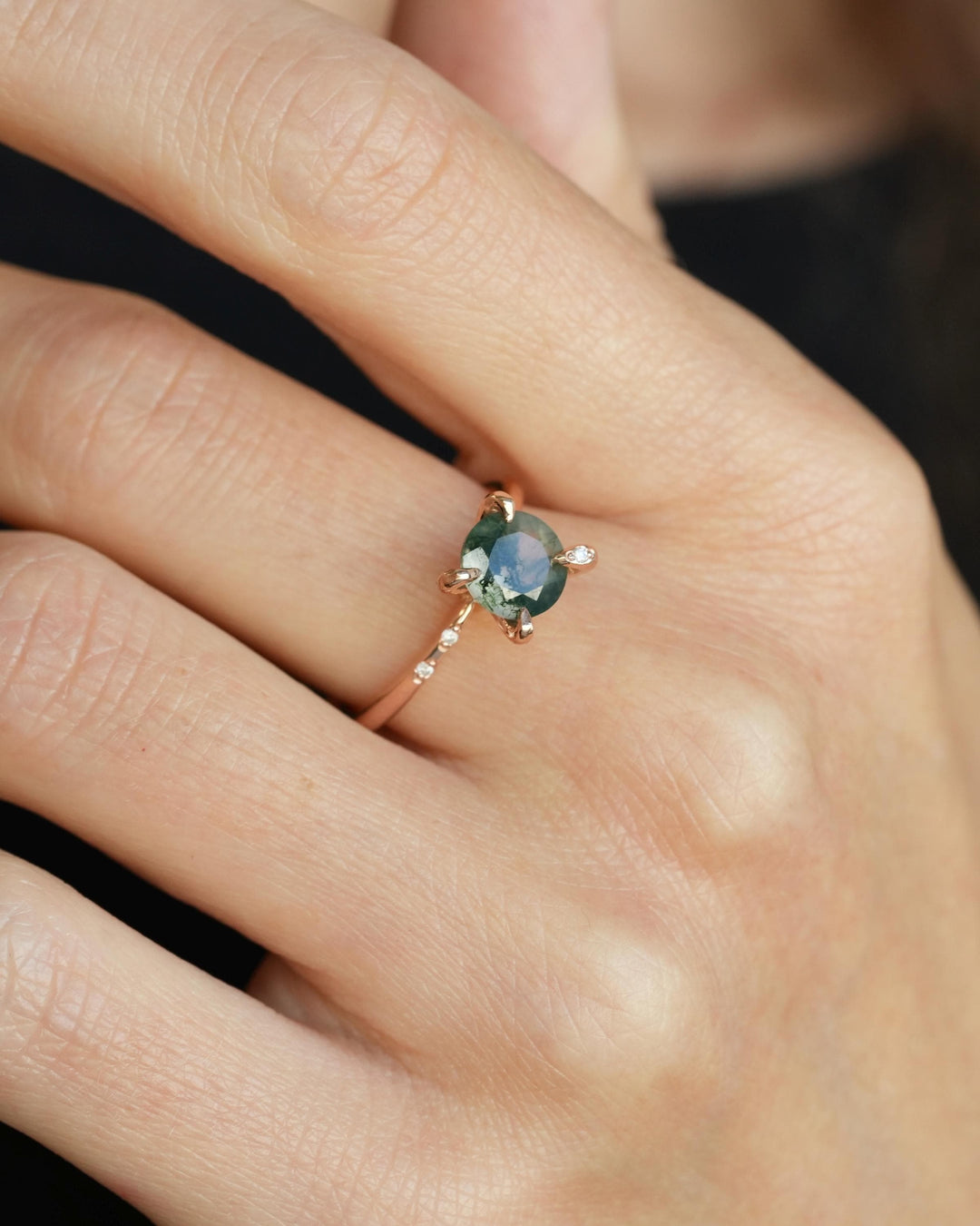 Moss Agate Ring