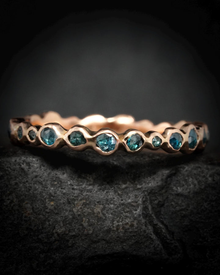 Blue Diamond Ring Set US 6