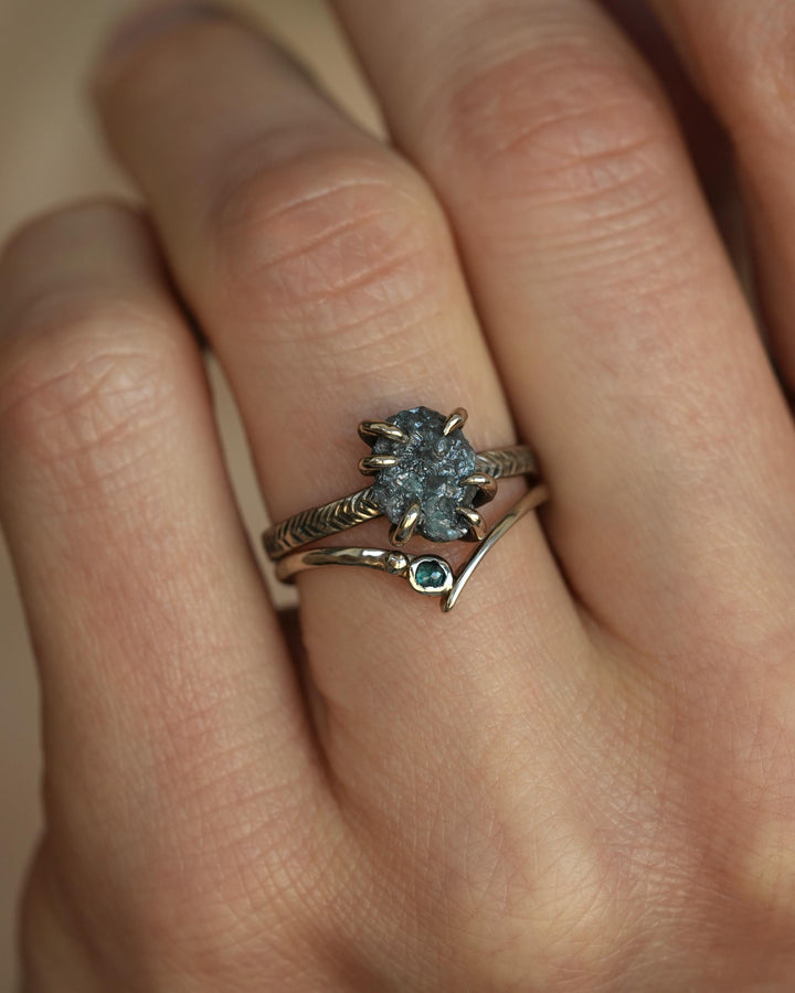 Blue Diamond Ring Set