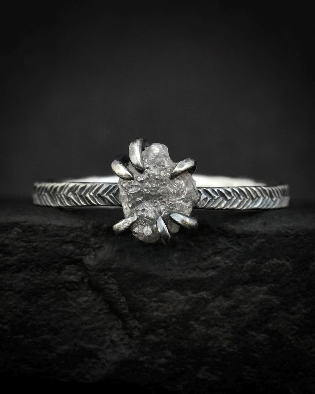 Grey Diamond Ring Set