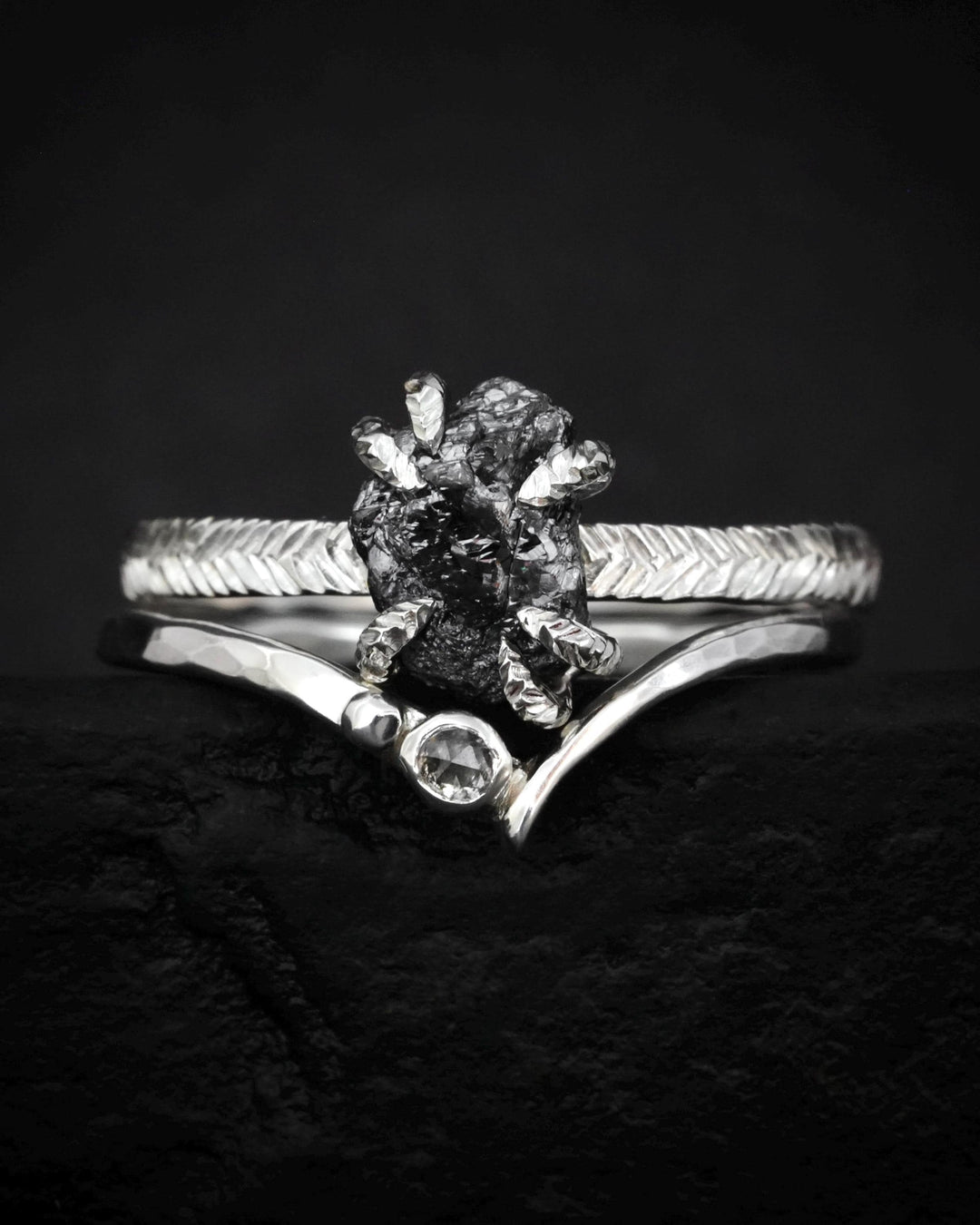 Black Diamond Ring Set