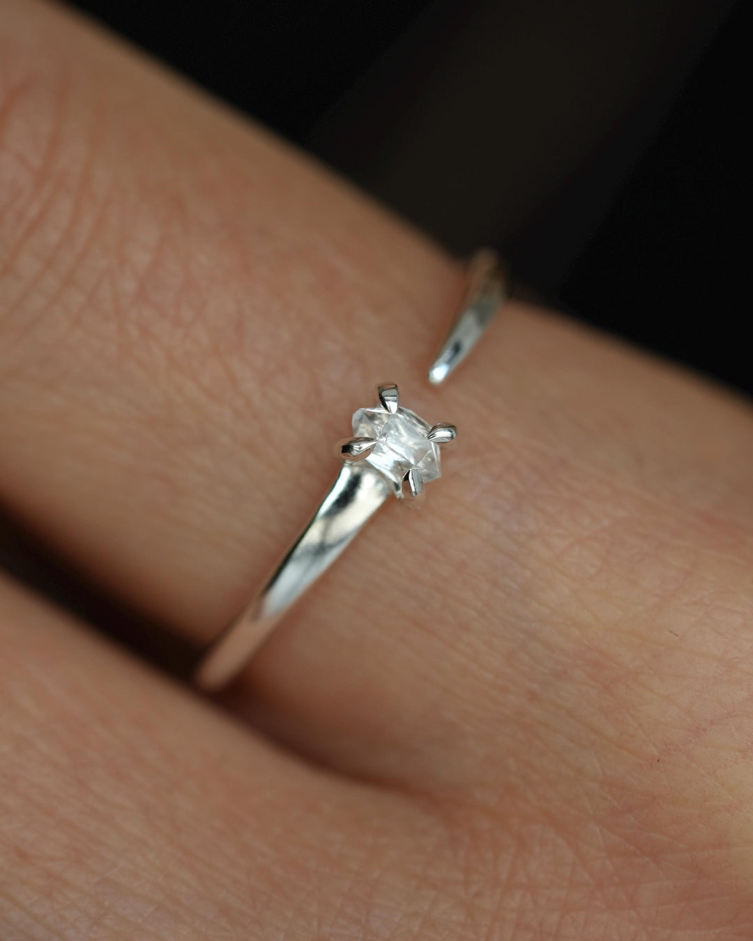 Herkimer Horseshoe Nail Ring