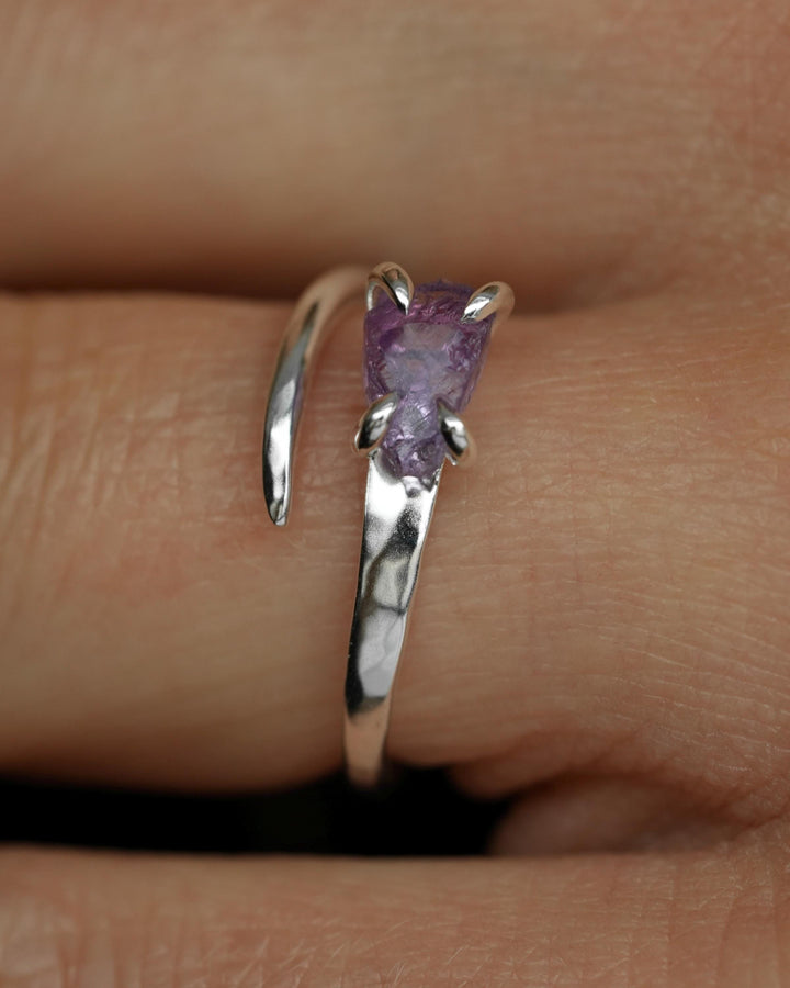 Amethyst Horseshoe Nail Ring