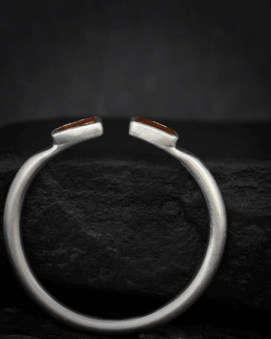 Adjustable Raw Orange Kyanite Ring