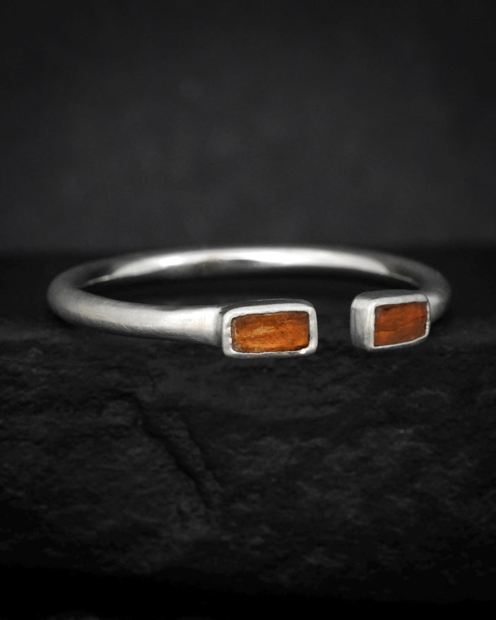 Adjustable Raw Orange Kyanite Ring