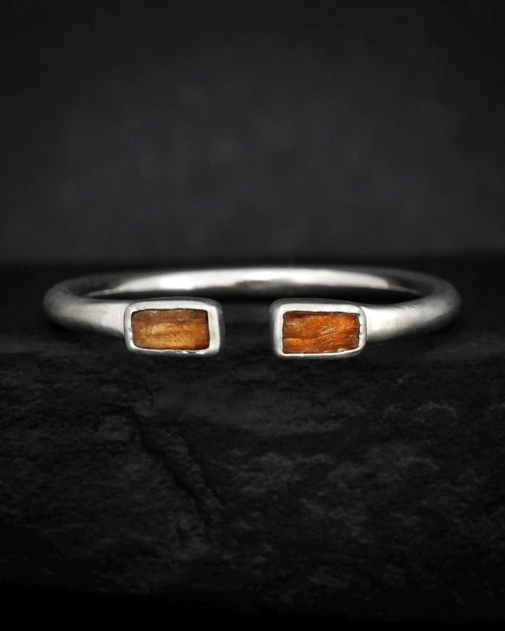 Adjustable Raw Orange Kyanite Ring