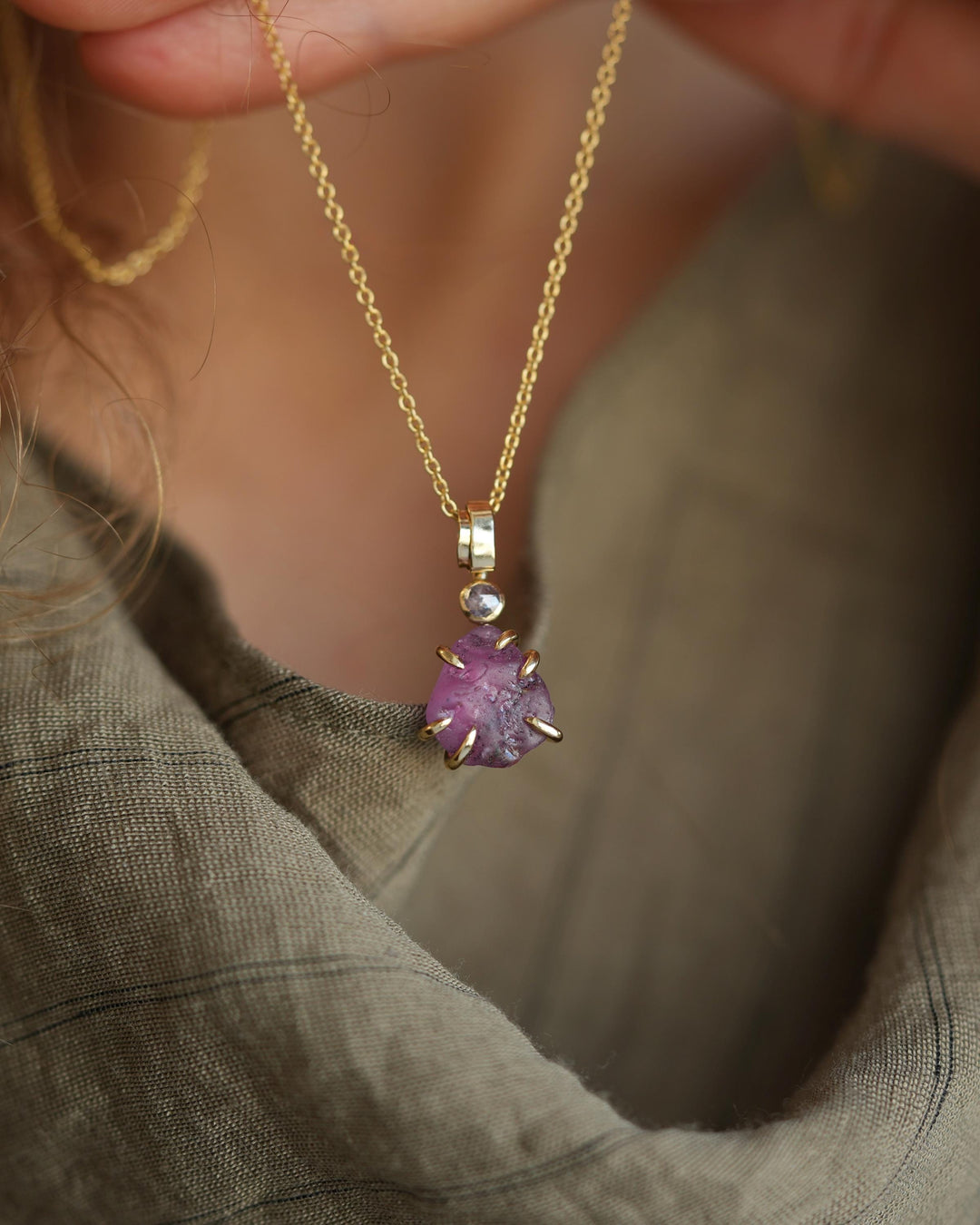 Pink Sapphire Necklace