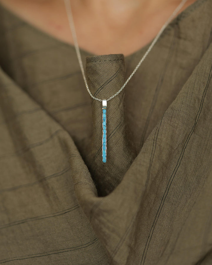 Raw Sleeping Beauty Turquoise Necklace