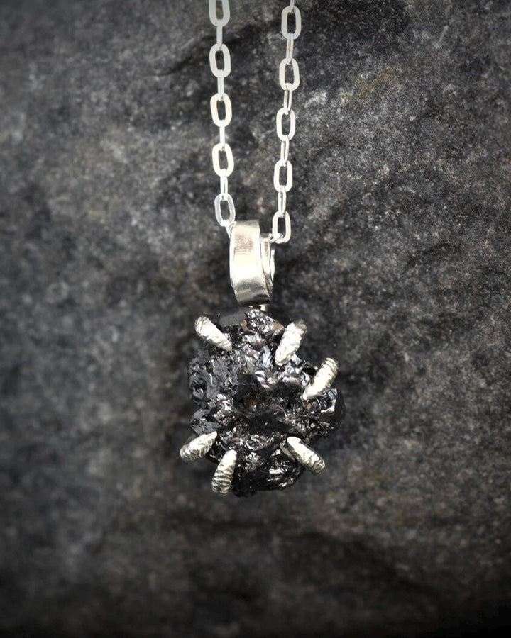 Rustic Raw Black Diamond Necklace