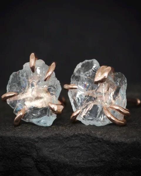 Aquamarine Studs