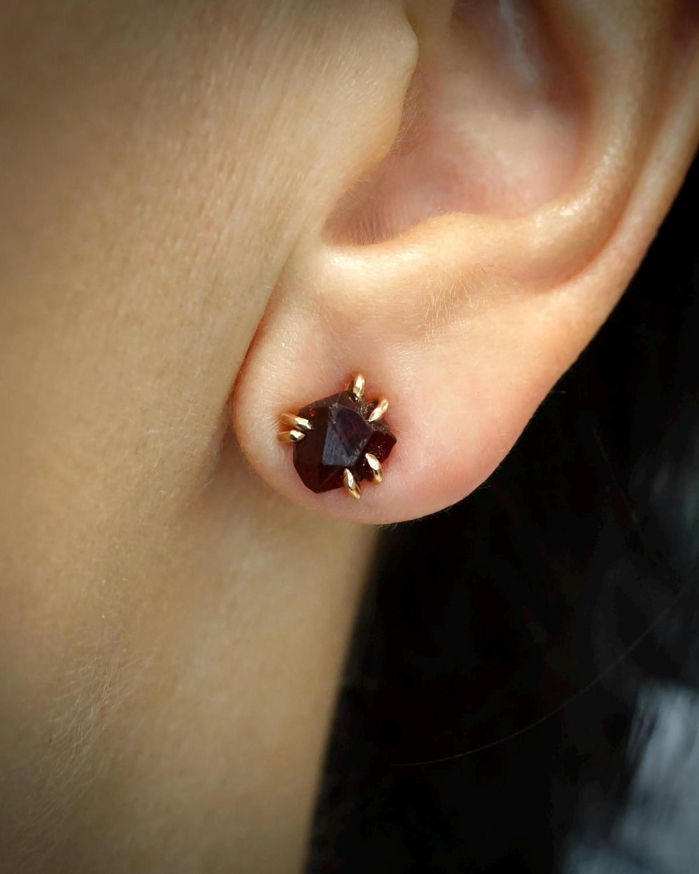 Garnet Stud Earrings