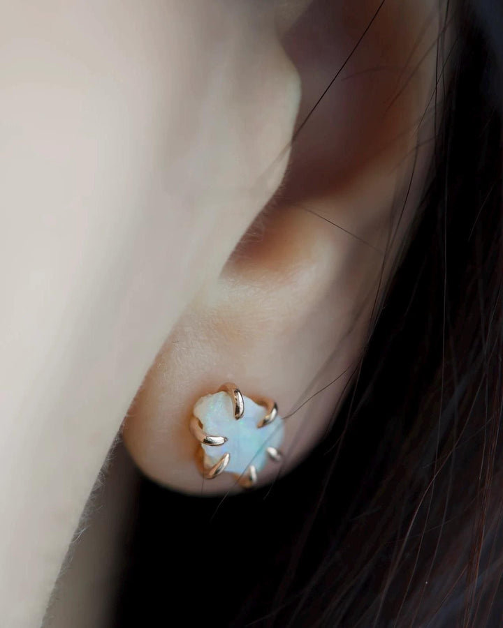 Raw Opal Studs