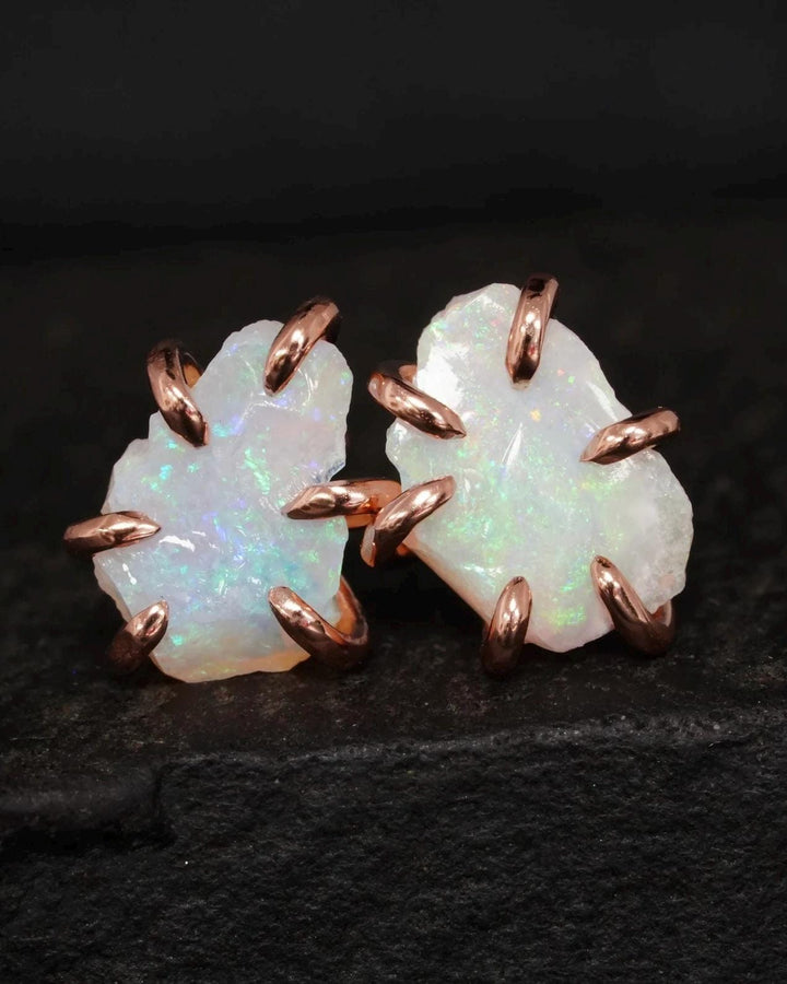 Raw Opal Studs