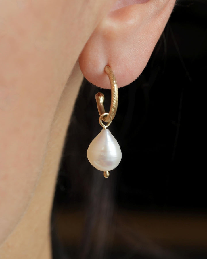 Freshwater Pearl Hoop Earrings