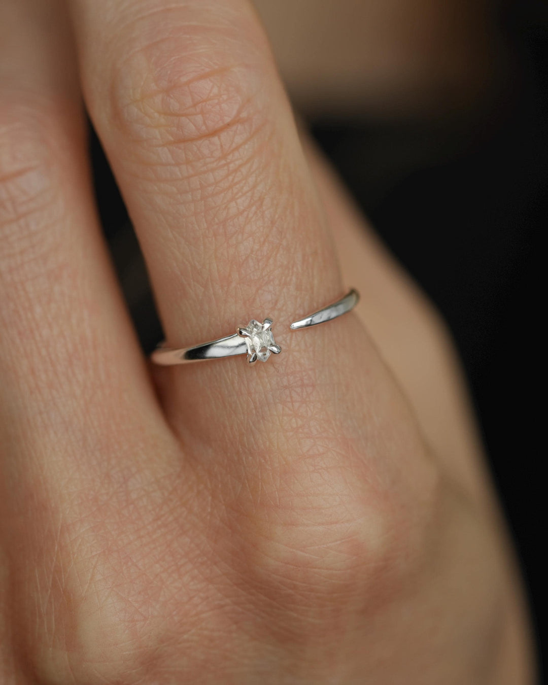 Herkimer Horseshoe Nail Ring