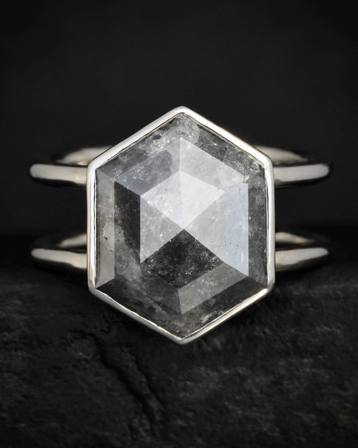Hexagon Diamond Ring