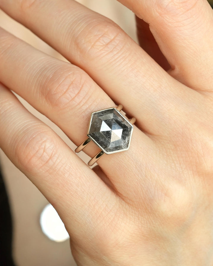 Hexagon Diamond Ring