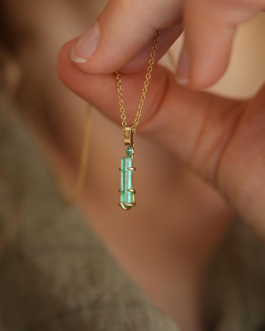 Emerald Crystal Necklace
