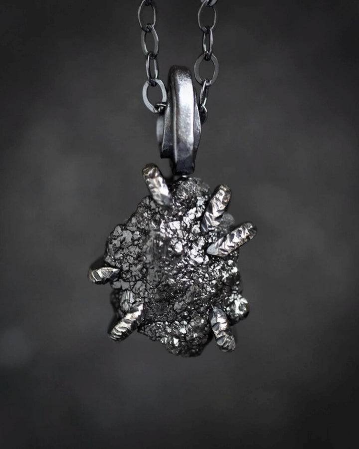 Rustic Raw Black Diamond Necklace