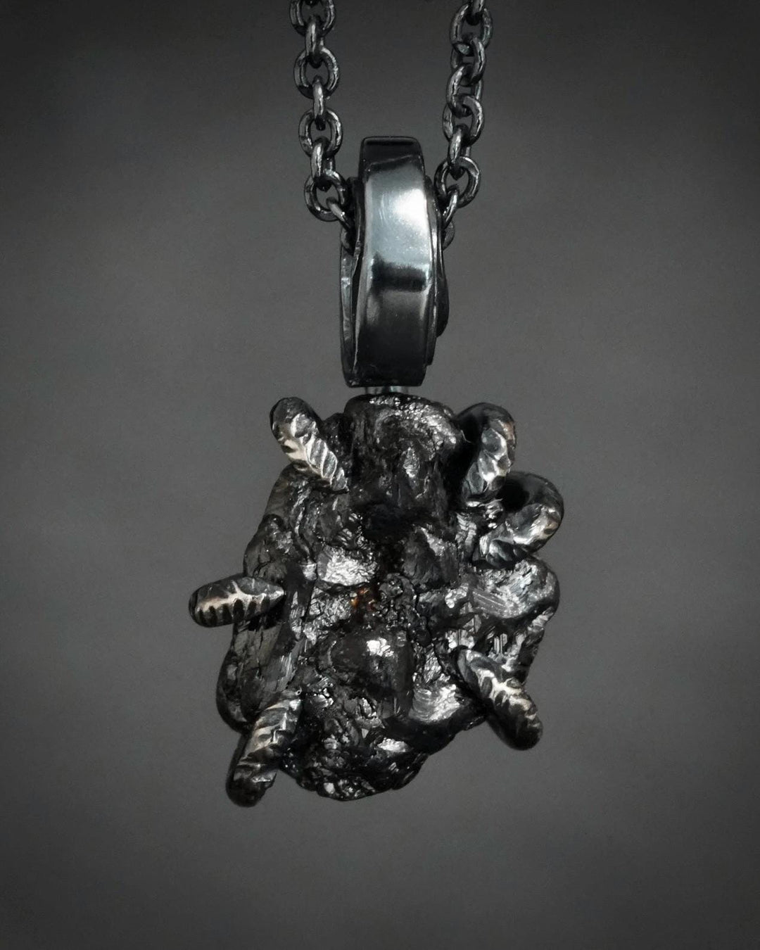 Rustic Raw Black Diamond Necklace