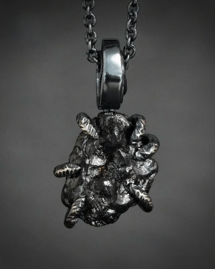Rustic Raw Black Diamond Necklace