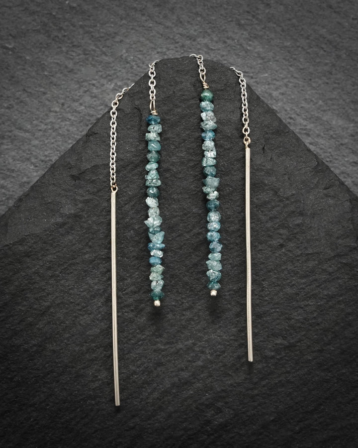 Blue Diamond Earrings