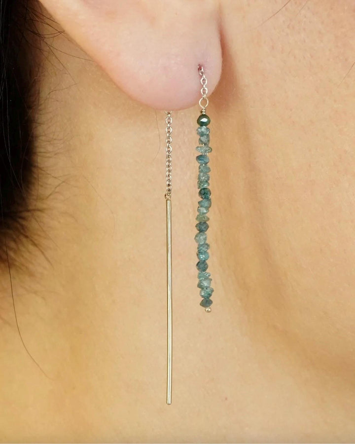 Blue Diamond Earrings
