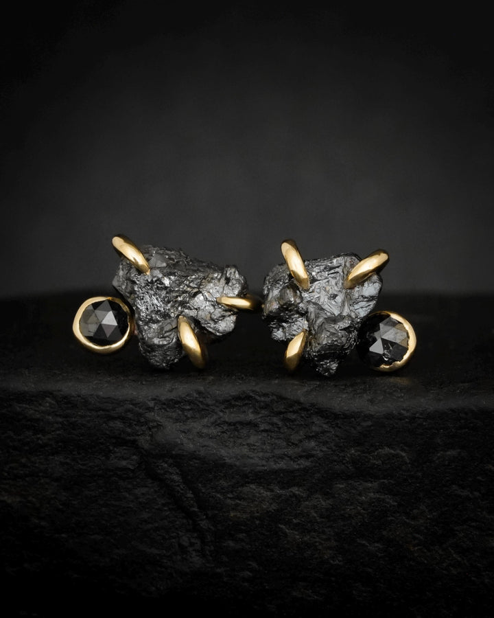 Black Diamond Stud Earrings