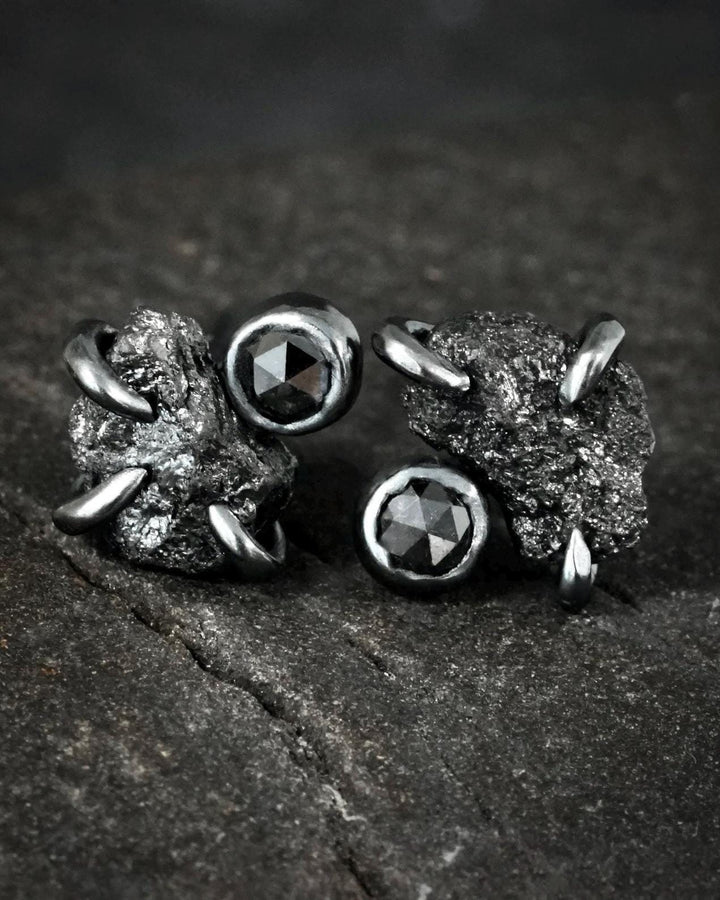 Black Diamond Stud Earrings