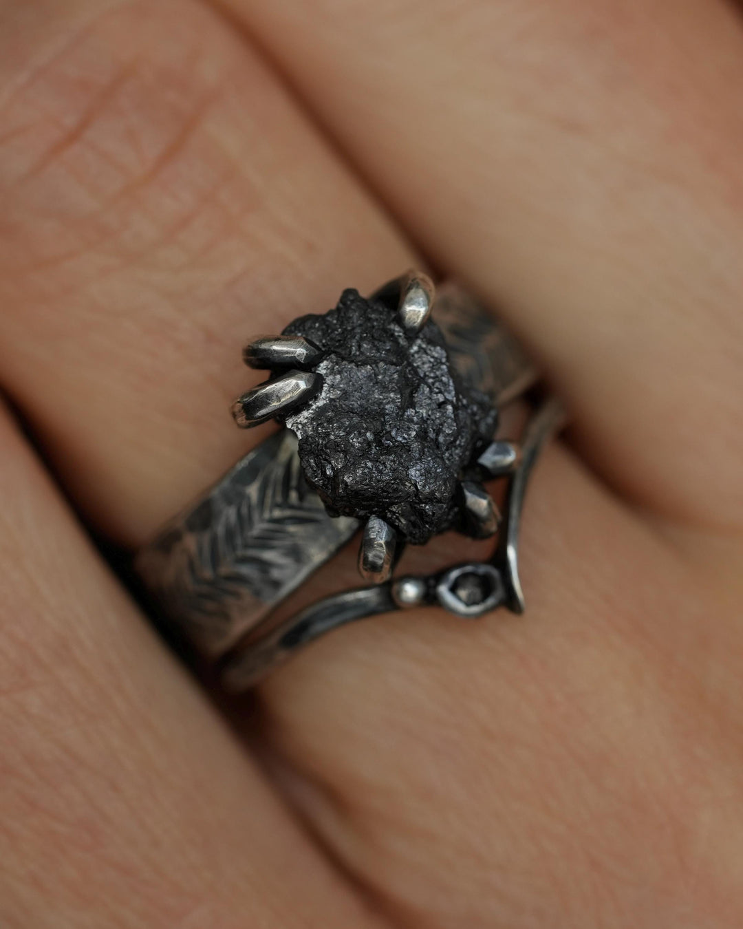 Black Diamond Ring Set