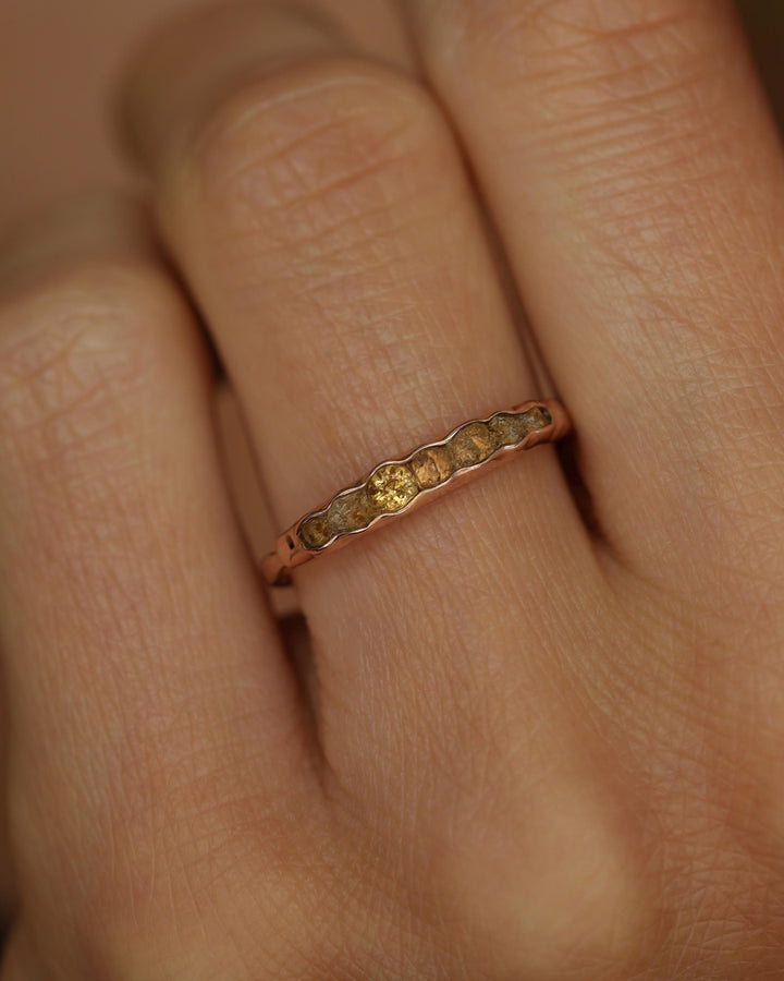 THE ONE. Raw Citrine Ring. Rustic Solid Gold or Silver Uncut Natural Citrine Alternative Stacking Wedding Milestone Band