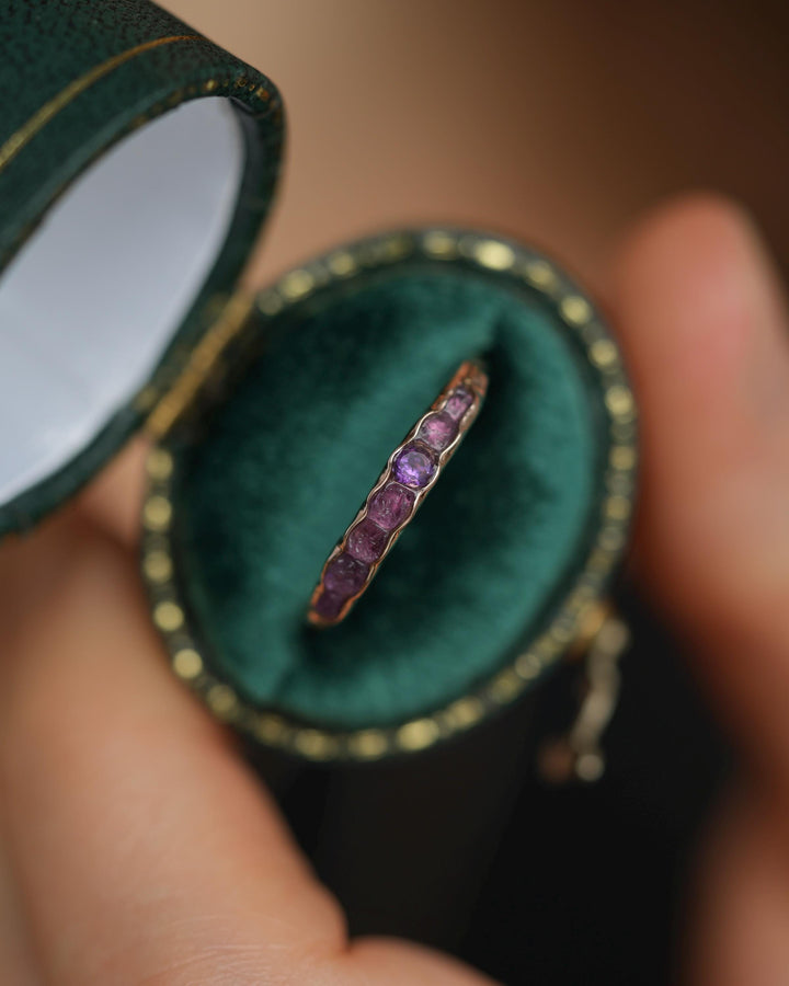 THE ONE. Raw Amethyst Ring. Rustic Solid Gold or Silver Uncut Natural Purple Amethyst Alternative Stacking Wedding Milestone Band