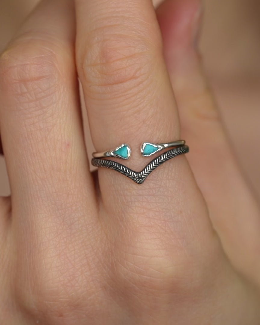Adjustable Sleeping Beauty Turquoise Ring