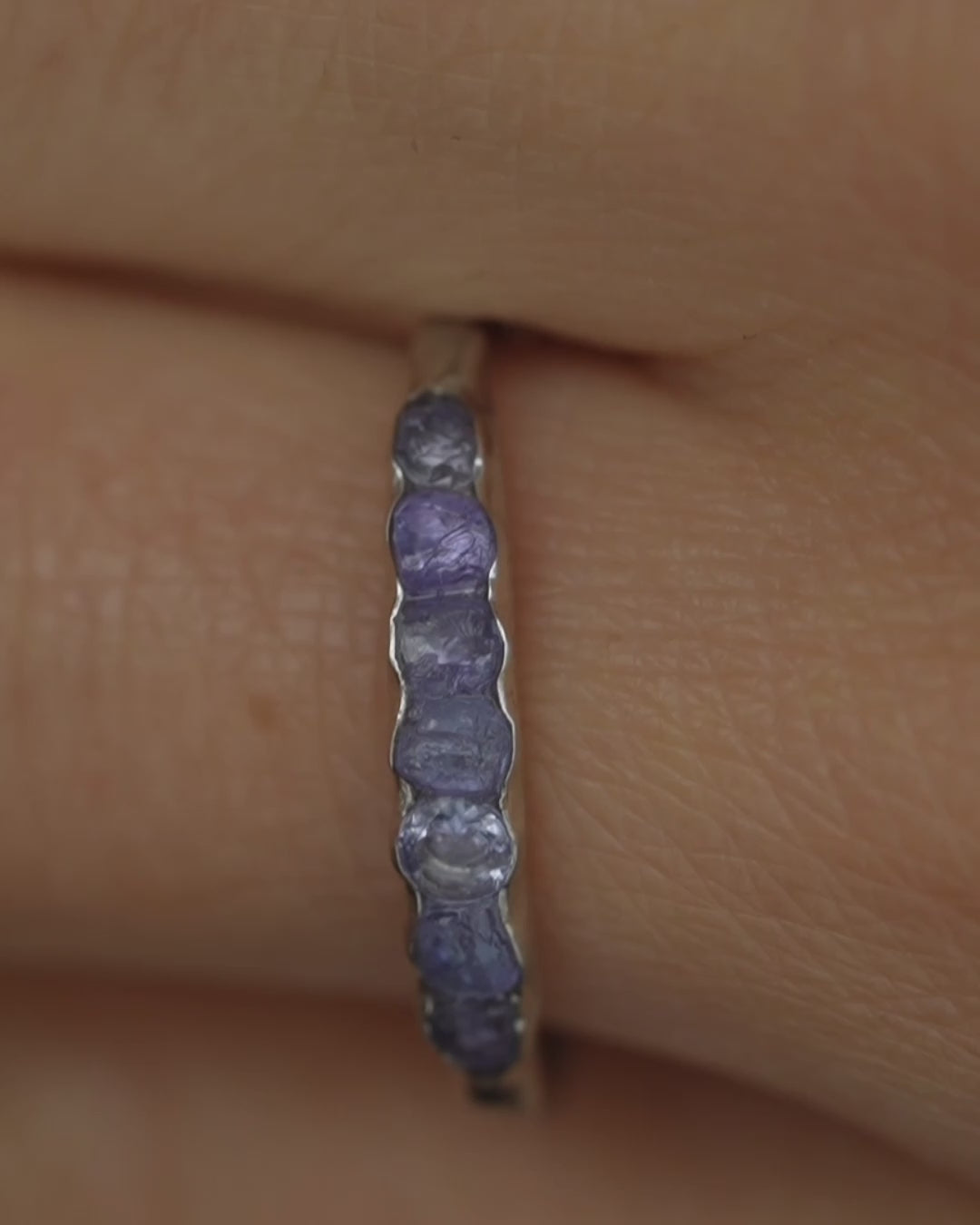 Raw and Brilliant Cut Tanzanite Ring