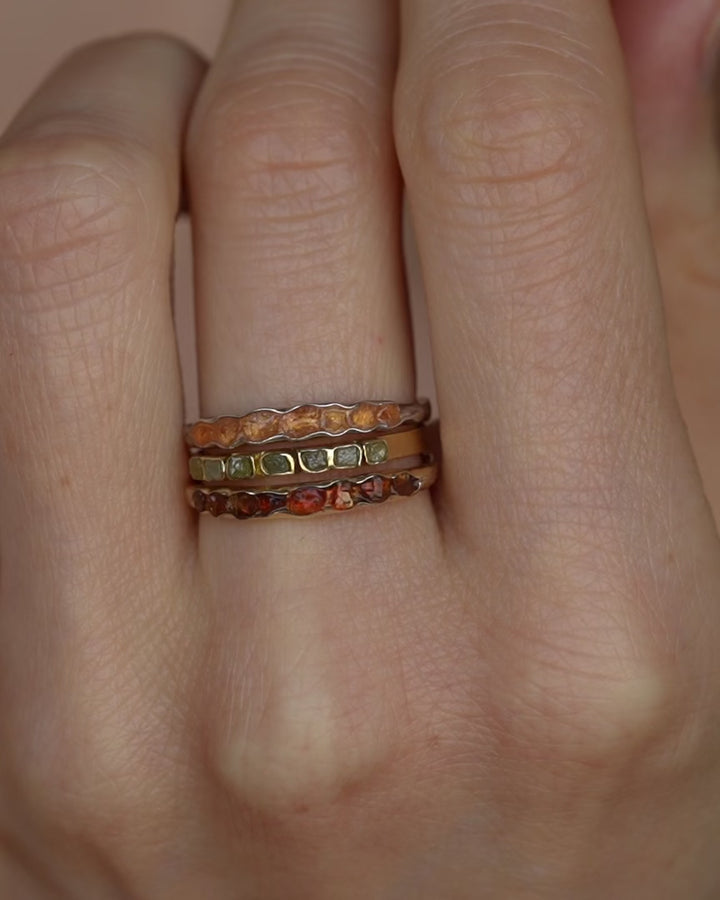 Raw Spessartite Garnet Band