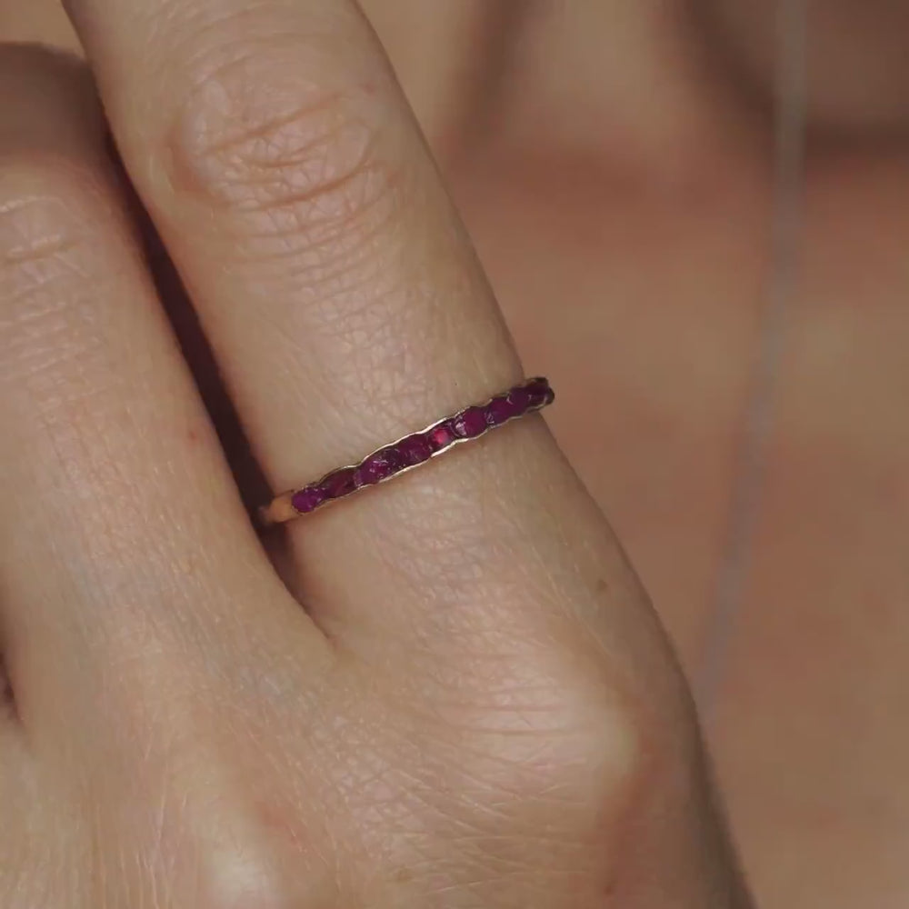 Raw Ruby Band Ring