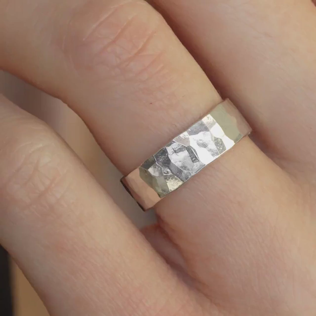 5mm Hammered Band Ring