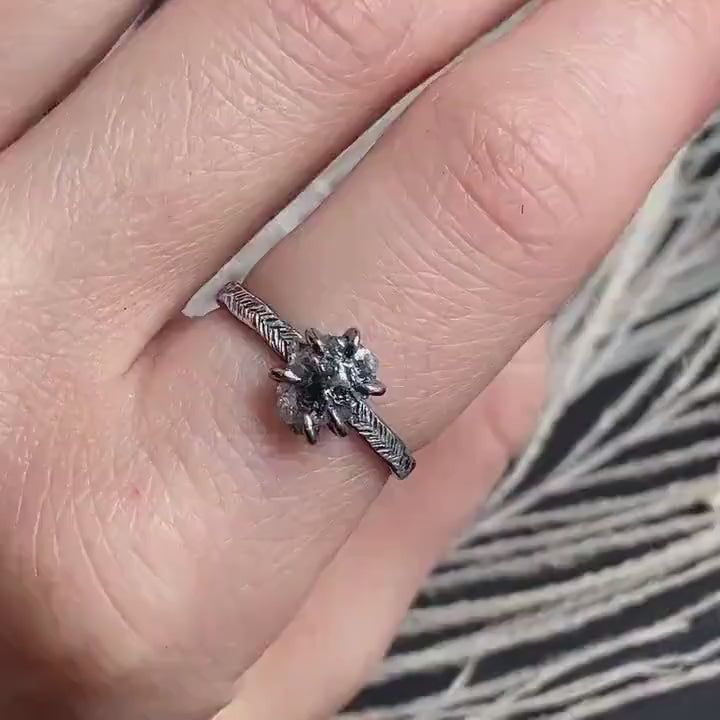 Grey Diamond Ring Set