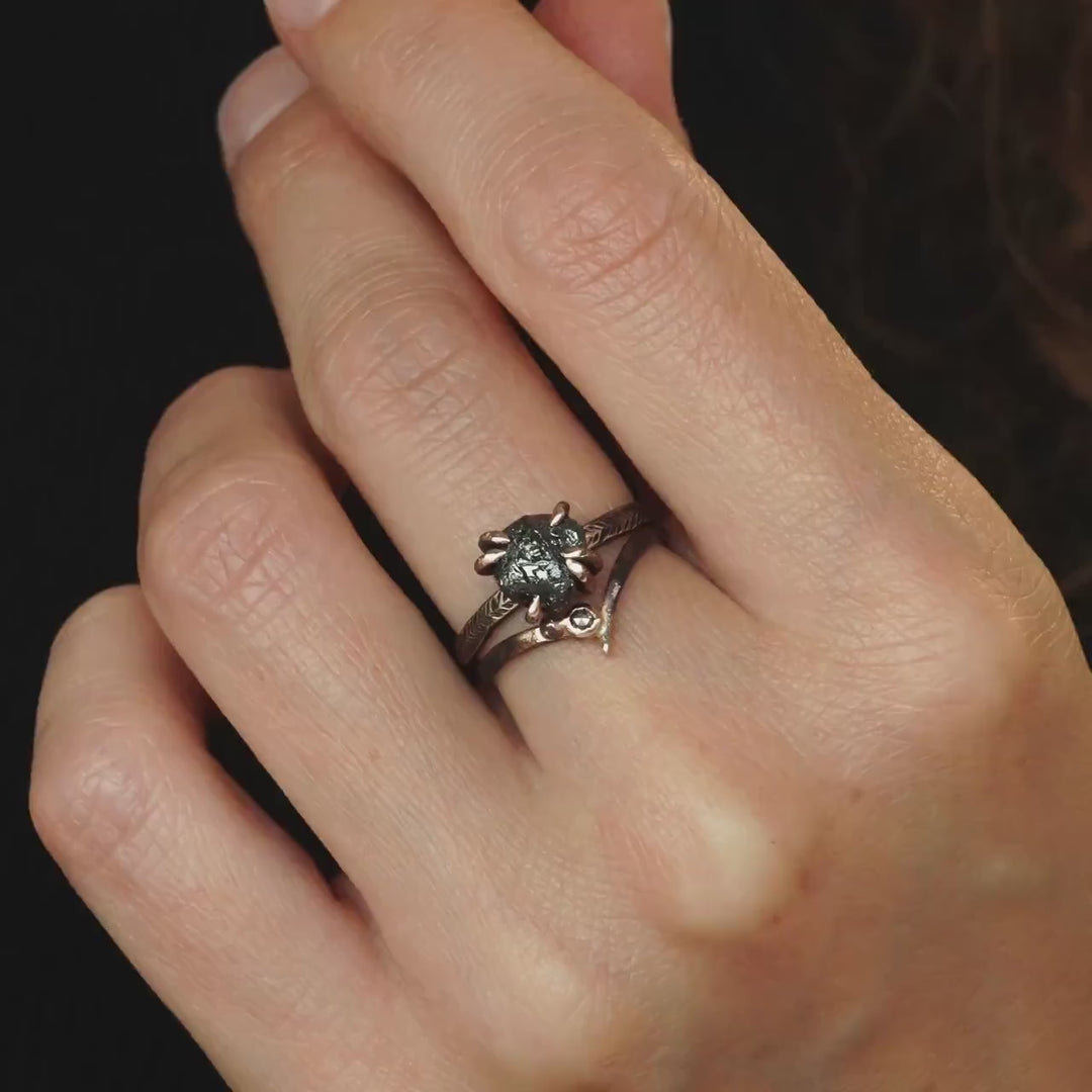 Black Diamond Ring Set