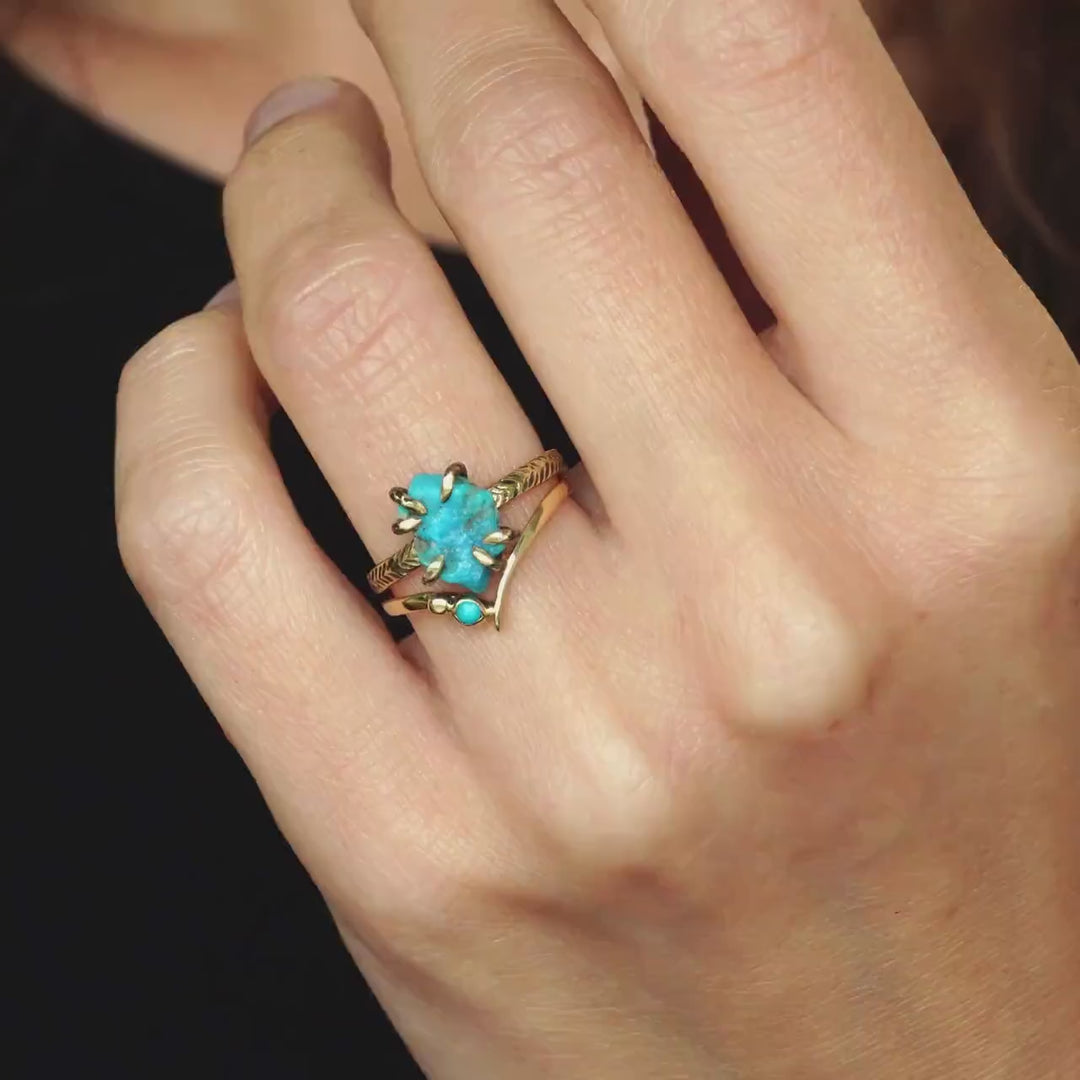 Turquoise Wave Ring